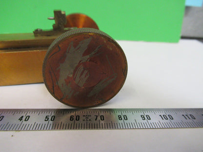 ANTIQUE BRASS BAUSCH LOMB KNOBS MACRO ADJUST MICROSCOPE PART AS PICTURED Y3-B-40