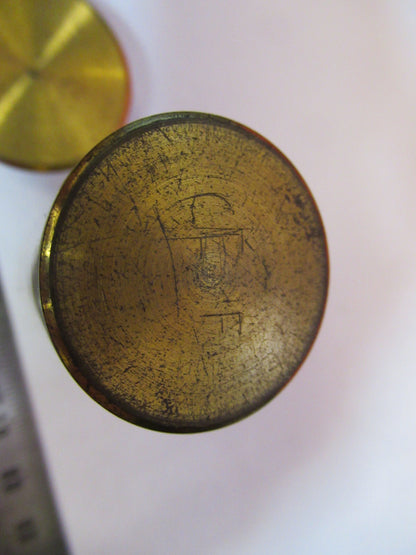 ANTIQUE BRASS EMPTY OBJECTIVE CAN CROUCH MICROSCOPE PART AS PICTURED F8-A-05