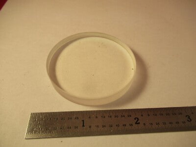 OPTICAL LENS FLAT COATED AR 5577 ANGSTROMS LASER OPTICS AS PICTURED &1E-B-92
