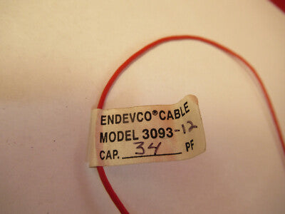 MEGGITT ENDEVCO 2222C ACCELEROMETER plus LOW NOISE CABLE 3093-12 AS PIC &14-A-38