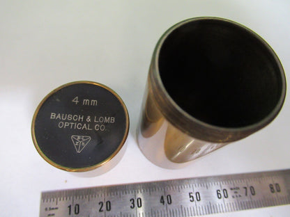 ANTIQUE BAUSCH LOMB BRASS CAN OBJECTIVE MICROSCOPE PART AS PICTURED  V1-A-05