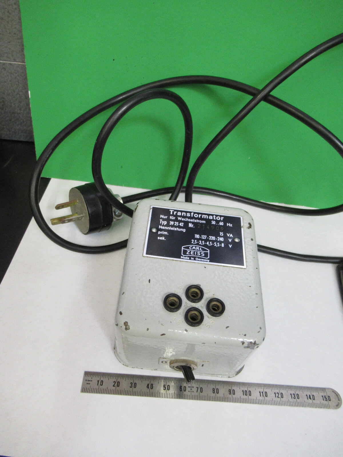 CARL ZEISS GERMANY TRANSFORMER for LAMP MICROSCOPE PART AS PICTURED X9-B-13