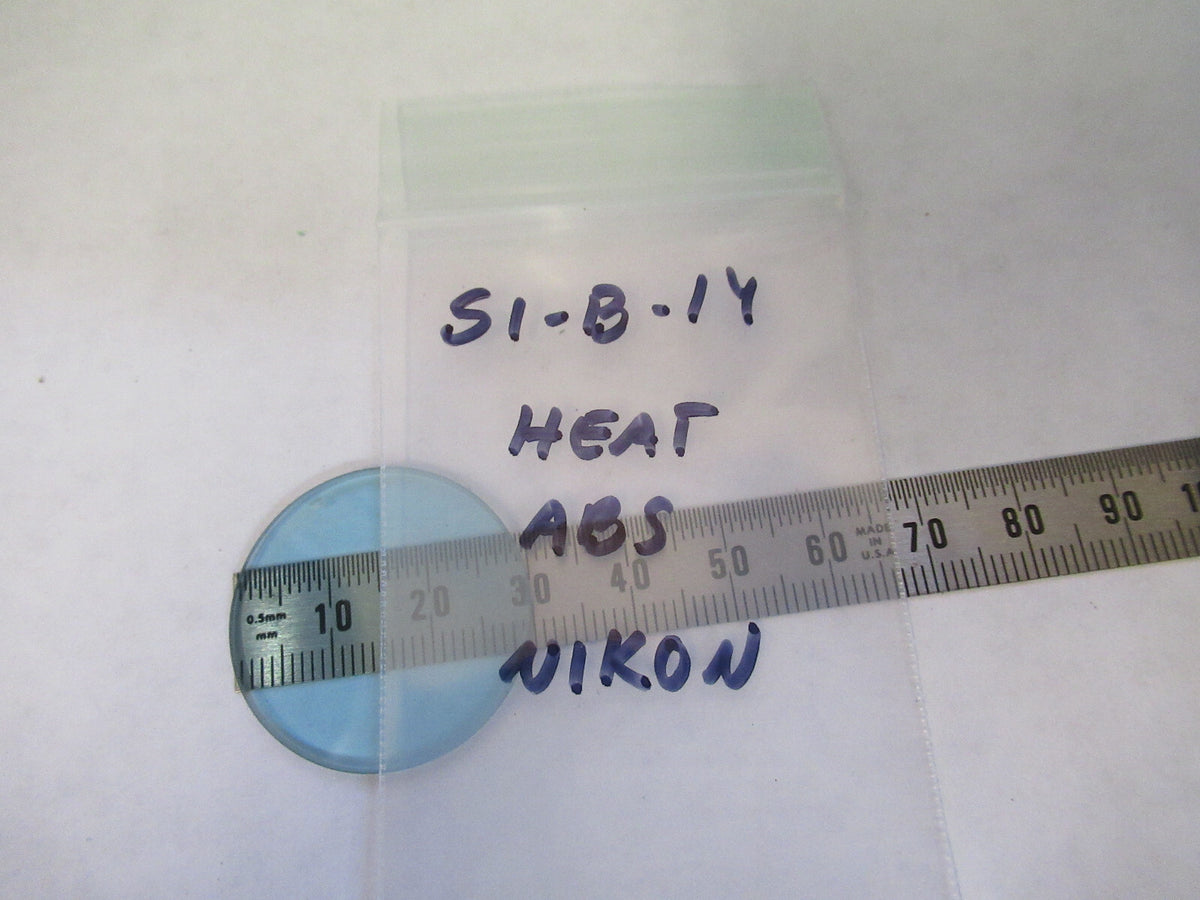 OPTICAL HEAT ABSORBING GLASS FILTER MICROSCOPE PART OPTICS AS PICTURED S1-B-14