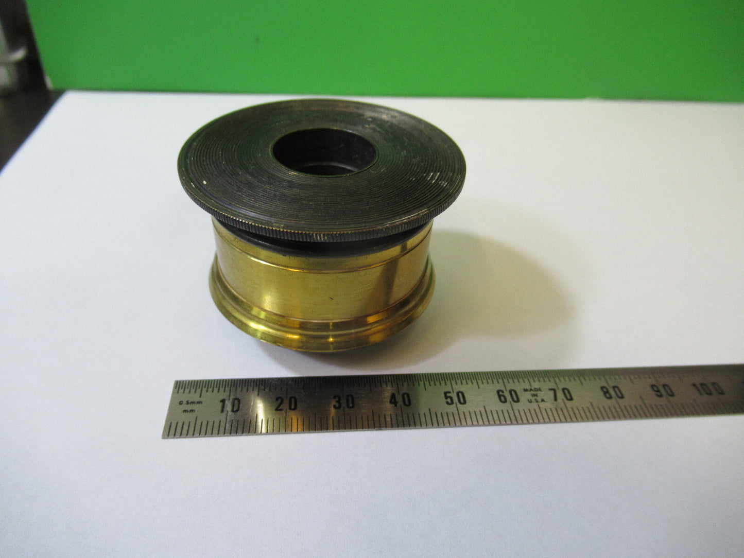 Antique Brass Crouch UK Polarizer Pol Lens Microscope Part