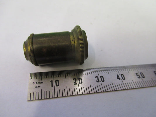 Antique Brass Rare Small Diameter Objective Microscope Part