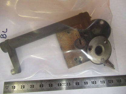 ANTIQUE LOCK +HANDLE BAUSCH LOMB WITHOUT KEY MICROSCOPE PART AS PICTURED Y1-A-01