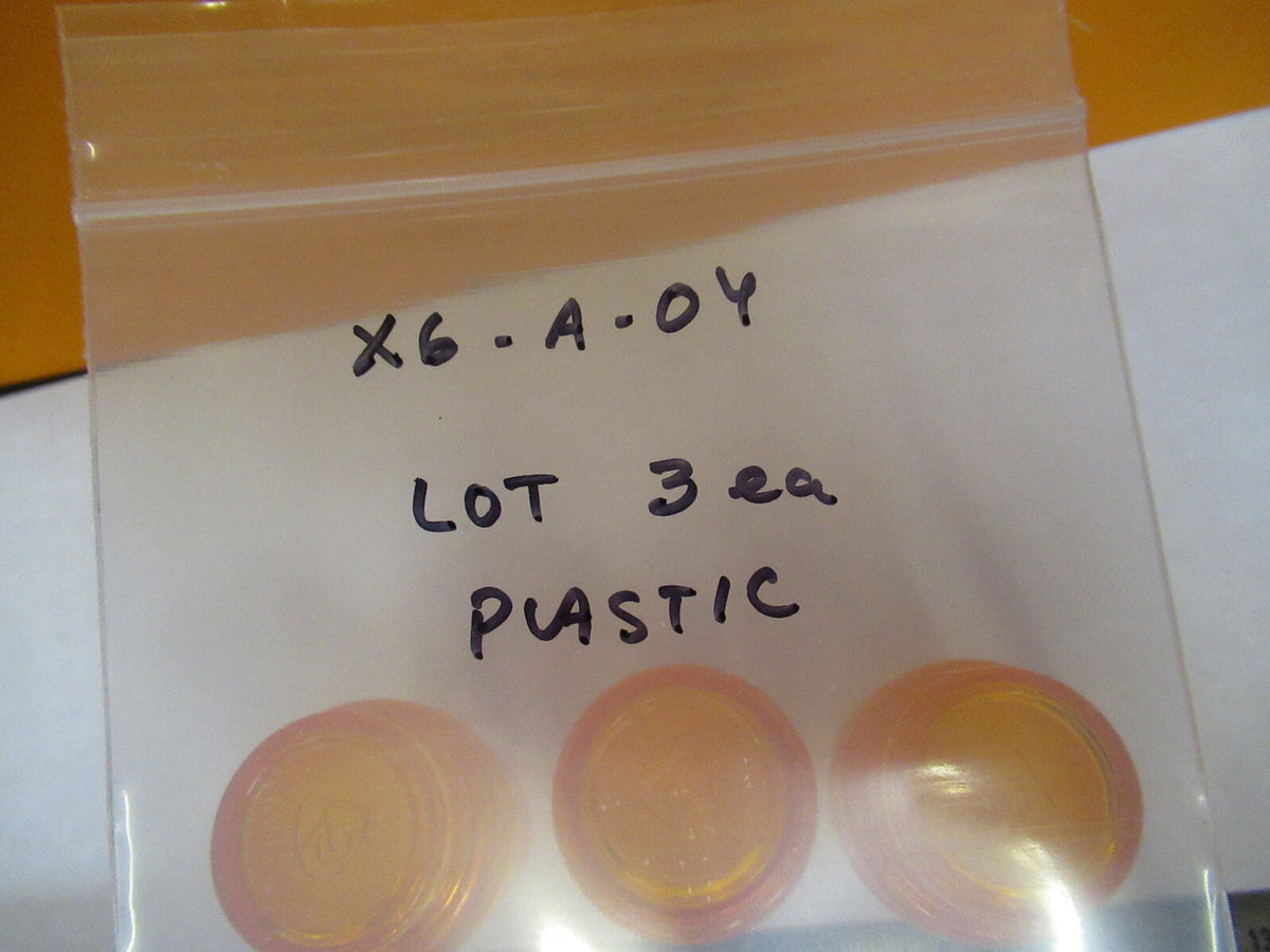 LOT 3 EA PLASTIC AO EMPTY CANS AMERICAN OPTICS MICROSCOPE AS PICTURED X6-A-04