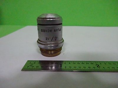 Microscope Part Objective Plan Achro 4X Infinity American Optics B
