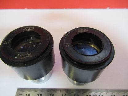 PAIR OLYMPUS JAPAN WF10X OCULAR EYEPIECE MICROSCOPE PART AS PICTURED T9-A-06