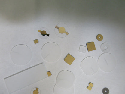 Lot Blanks Piezoelectric Quartz Crystal X-y-cut Gold Coated Piezo Sensor