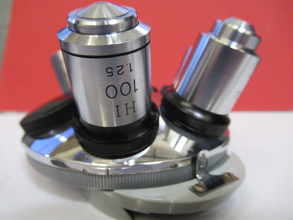 TIYODA JAPAN  NOSEPIECE + 5 OBJECTIVES  MICROSCOPE PART AS PICTURED F8-A-87