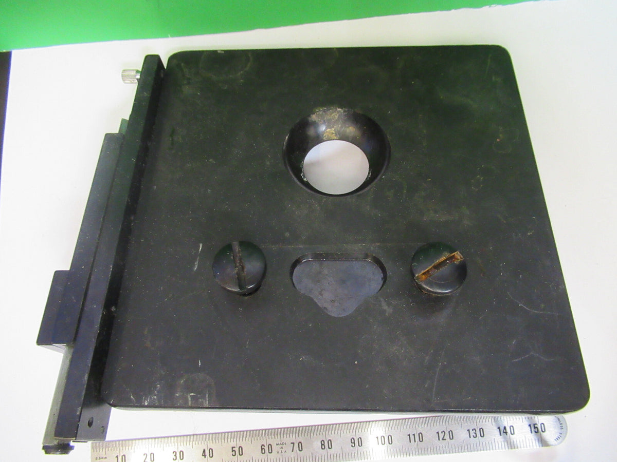 SPENCER AO VINTAGE STAGE TABLE XY ANTIQUE MICROSCOPE PART AS PICTURED X5-A-11