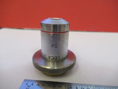 LEICA GERMANY 506302 5X INFINITY OBJECTIVE MICROSCOPE PART AS PICTURED &H6-A-27
