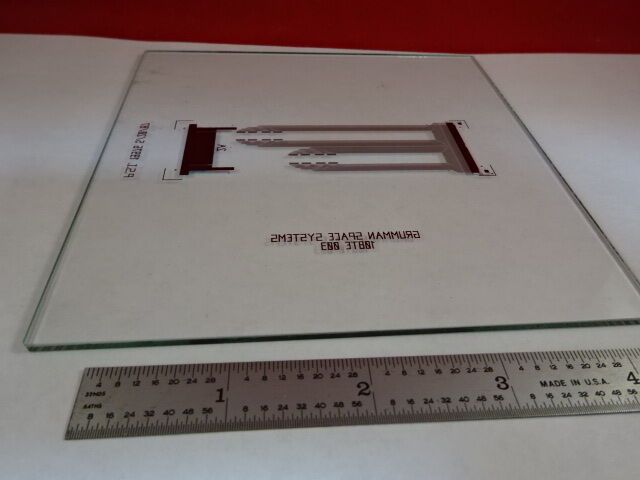 OPTICAL MASK GRUMMAN SPACE SYSTEMS GLASS SUBSTRATE LASER OPTICS AS IS #AR-06