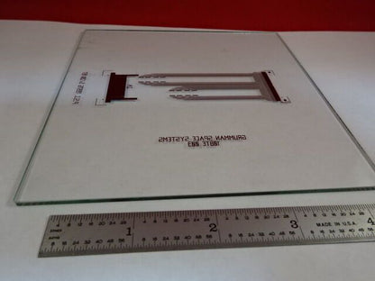 OPTICAL MASK GRUMMAN SPACE SYSTEMS GLASS SUBSTRATE LASER OPTICS AS IS #AR-06