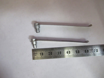 WILD HEERBRUGG SWISS M11 CLIPS PAIR MICROSCOPE PART OPTICS AS PICTURED Y4-A-107