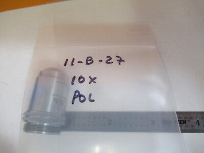 LEITZ WETZLAR OBJECTIVE POL 10X /170 OPTICS MICROSCOPE PART AS PICTURED &11-B-27