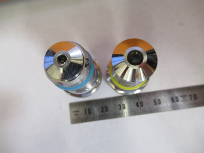 LOT CBS 43X 10X OBJECTIVE  LENS MICROSCOPE PART AS PICTURED Y1-A-68