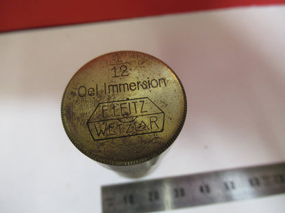 ANTIQUE BRASS ERNST LEITZ GERMANY EMPTY OBJECTIVE CANISTER AS PICTURED Y5-A-15