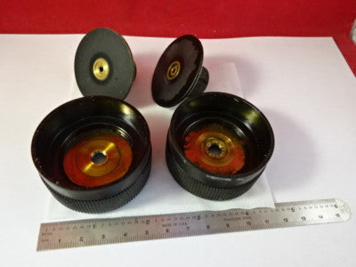 MICROSCOPE PART ZEISS GERMANY SET of KNOBS OPTICS AS IS &55R-A-03