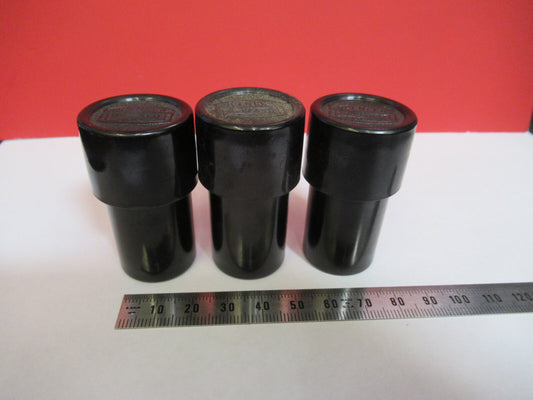 Spencer Lens Co. American Optical Co. Lot 3ea Plastic Empty Objective Can Microscope Part AS Pic