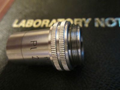 OPTICAL MICROSCOPE OBJECTIVE 2.5X PLANO PL LEITZ WETZLAR GERMANY OPTICS BN#C7-91
