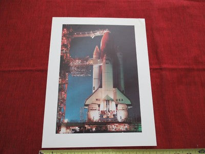 COLLECTABLE PRINT SPACE SHUTTLE LAUNCH PAD NASA VINTAGE REPRODUCTION &BLI
