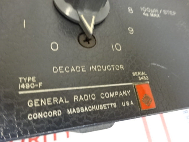 Decade Inductor General Radio 1490-F broken lead , working, sold