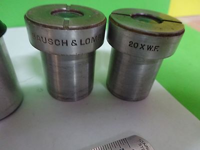 FÜR TEILE MIKROSKOPTEIL Okulare BAUSCH LOMB OPTICS AS IS BIN#11-A-23