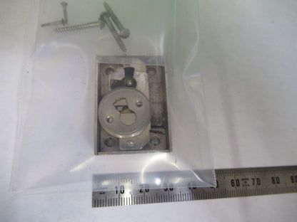 ZEISS GERMANY LOCK WITHOUT KEY for cabinet MICROSCOPE PART AS PICTURED X9-B-06