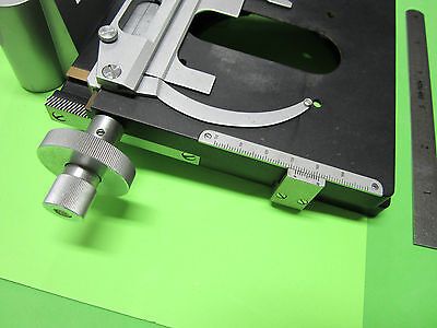 MICROSCOPE PART REICHERT AUSTRIA ZETOPAN STAGE SLIDE MICROMETER AS PICTURED B#29
