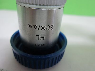 MIKROSKOPTEIL OBJEKTIV LEITZ GERMANY HL 20X INFINITY OPTICS AS IS S9-34
