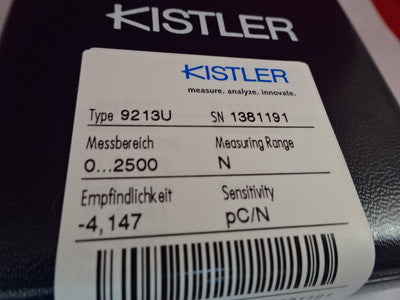 KISTLER 9231U FORCE LOAD CELL PLASTIC PRESSURE SENSOR SWISS MADE AS IS #6-DT