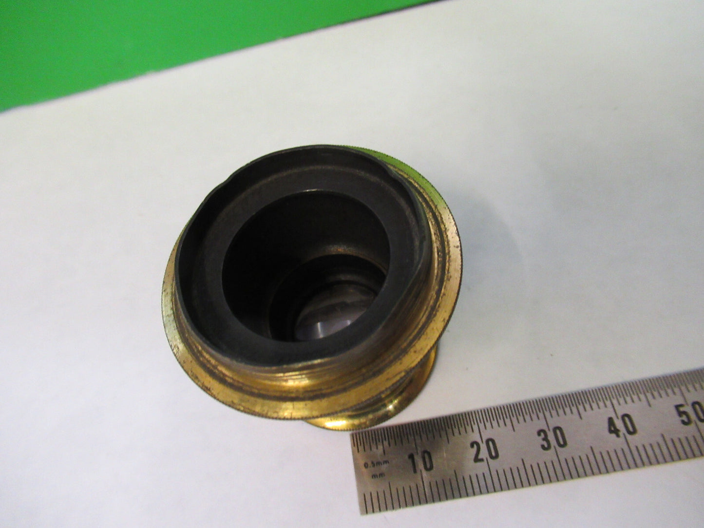 FOR PARTS ANTIQUE LONDON BRASS EYEPIECE LENS MICROSCOPE PART AS PICTURED X6-A-96