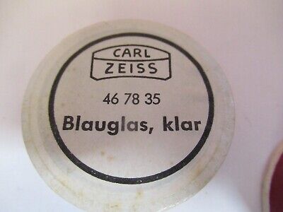 CARL ZEISS 467835 BLAUGLAS KLAR FILTER MIKROSKOP TEIL WIE ABGEBILDET &amp;8C-A-59