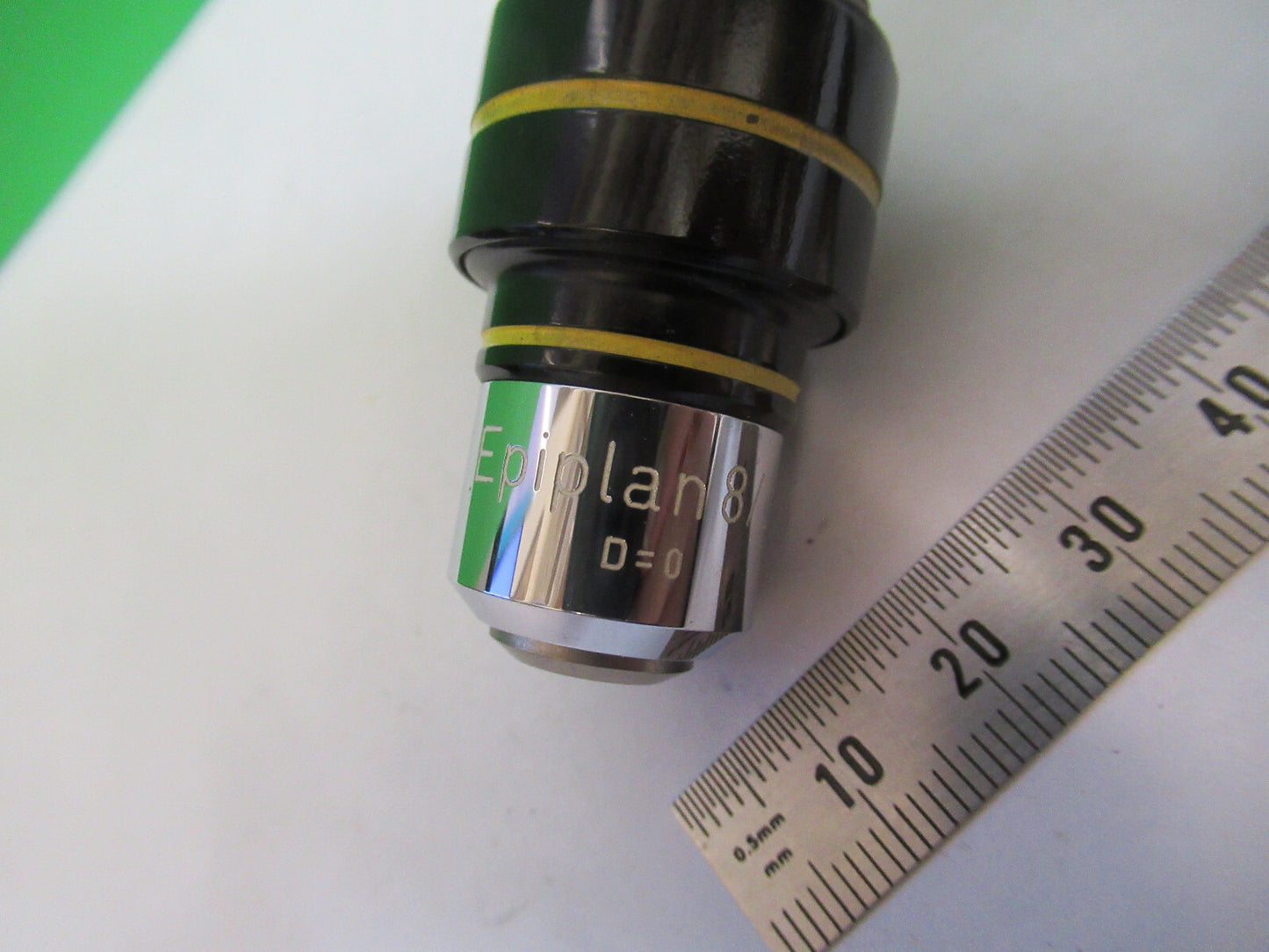 CARL ZEISS 8X EPIPLAN OBJECTIVE OPTICS  MICROSCOPE PART AS PICTURED &Z7-A-57