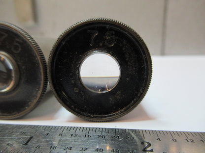 Bausch & Lomb 7.5 Antique Eyepiece Pair Lens Microscope Part