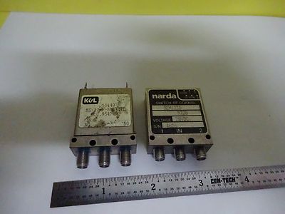 RF FREQUENCY MICROWAVE NARDA + K&L COAXIAL SWITCH LOT AS IS BIN#X1-11
