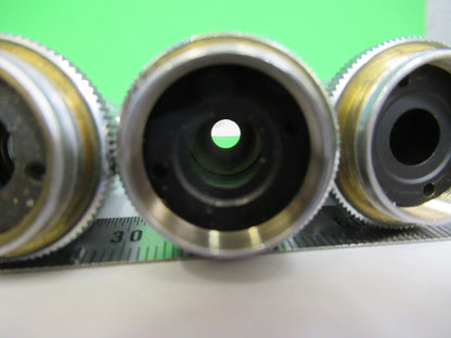 LOT OBJECTIVES LENSES BAUSCH LOMB MICROSCOPE PART AS PICTURED &S9-B-53