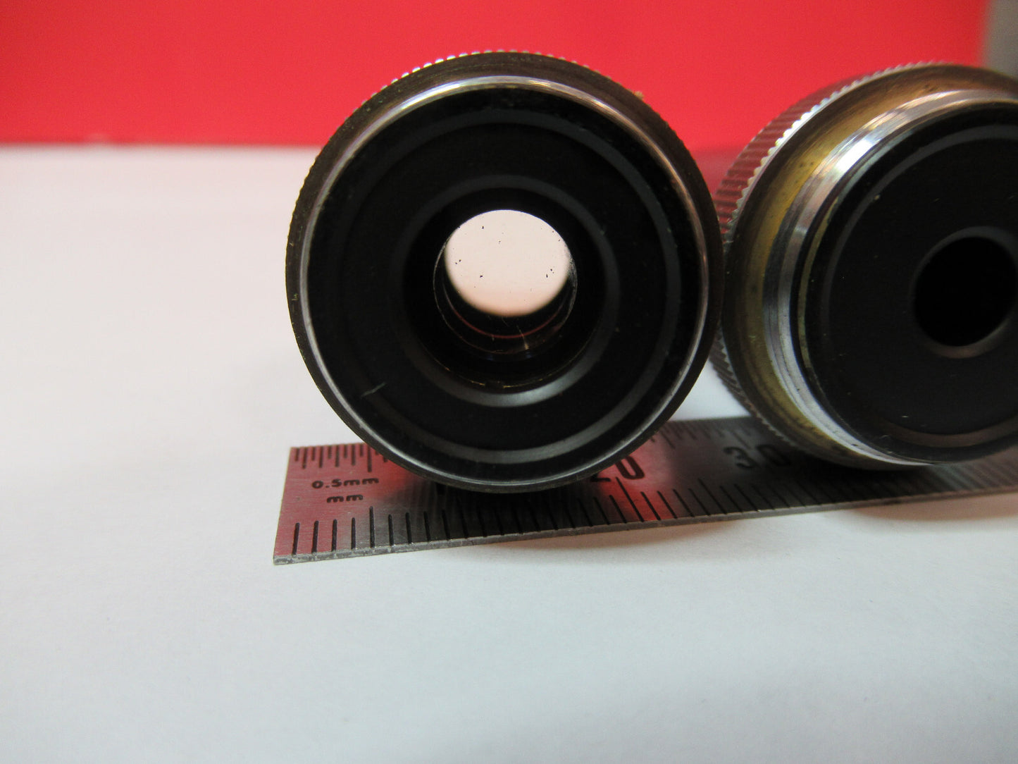 LOT 2ea KYOWA TOKYO 40X 10X OBJECTIVE OPTICS MICROSCOPE PART AS PICTURED T9-A-39