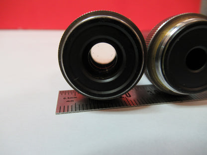 LOT 2ea KYOWA TOKYO 40X 10X OBJECTIVE OPTICS MICROSCOPE PART AS PICTURED T9-A-39