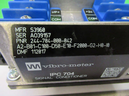 MEGGITT VIBRO-METER IPC704 244-704-000-042 AMP MODULE for ACCEL 5-B-19