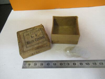Antique Micro Circles Lamelles Old Box Microscope Part