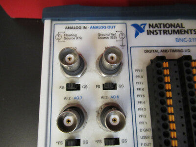 NATIONAL INSTRUMENTS BNC 2110 SWITCH BOARD CONTROL AS PICTURED &8C-FT-02