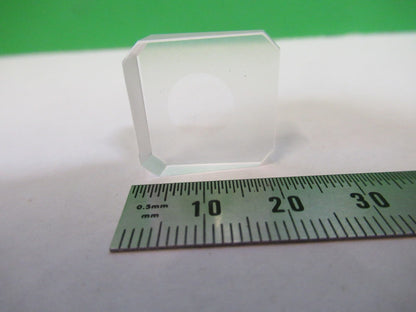 OPTICAL GLASS TRUNCATED BEAM SPLITTER CIRCLE OPTICS AS PICTURED U8-A-73