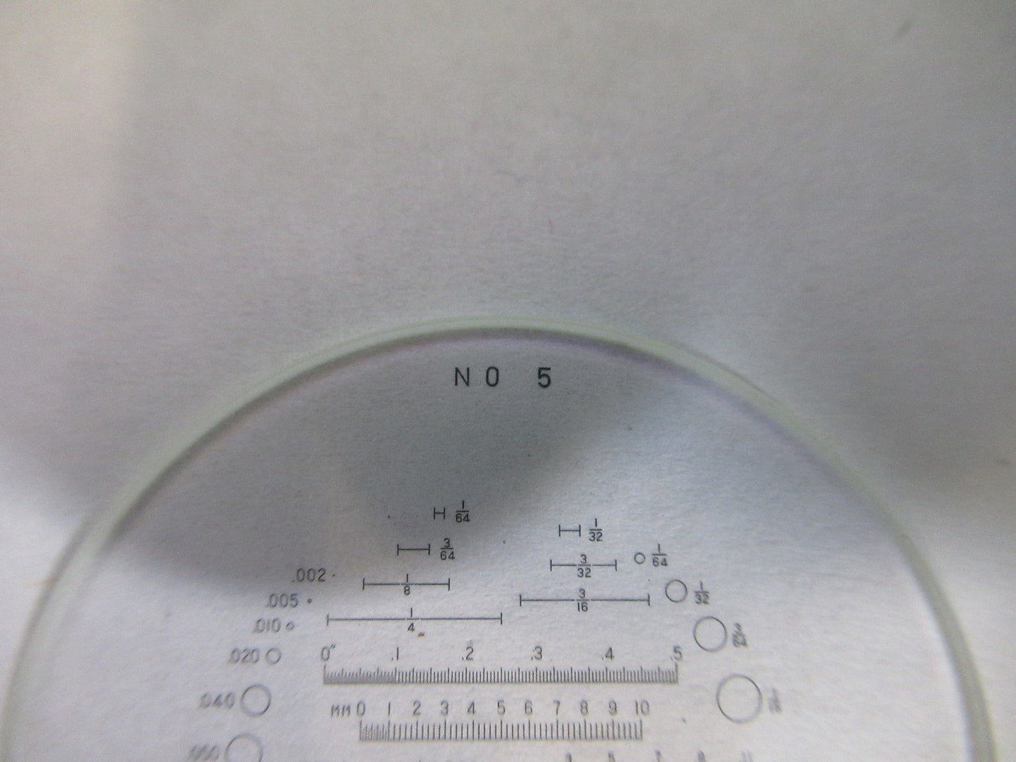OPTICAL GLASS RETICLE No 5 PATTERN MICROSCOPE PART AS PICTURED U8-A-54