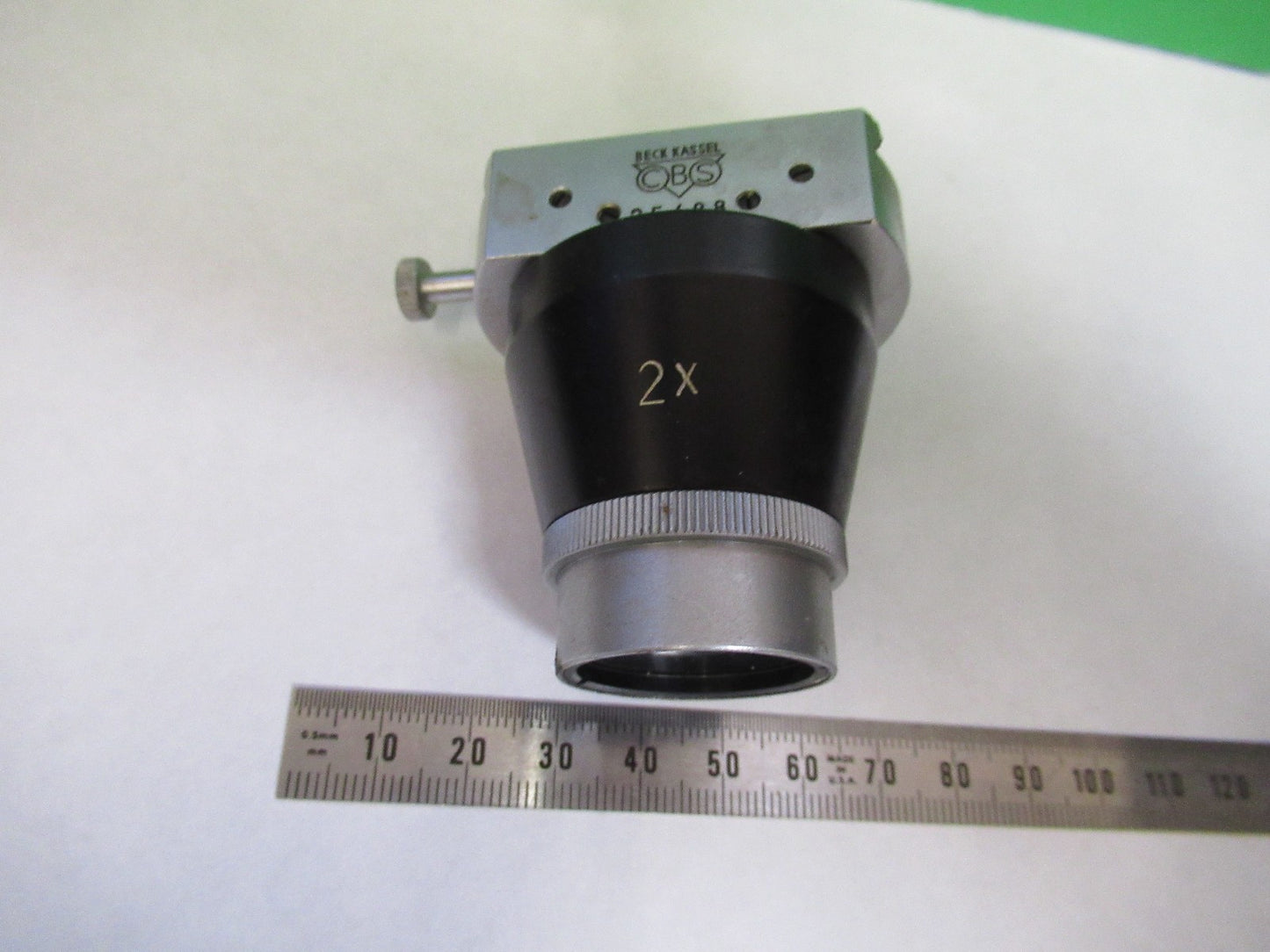 CBS KASSEL BECK OBJECTIVE 2X OPTICS STEREO MICROSCOPE PART AS PICTURED U8-A-01