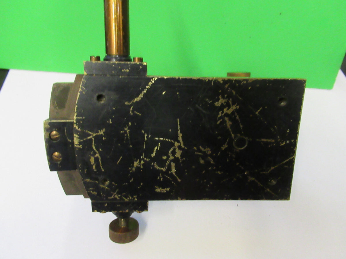 Antique Brass Stage Holder Unknown Rare Collimator Part
