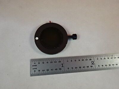 MICROSCOPE PART POLARIZER MOUNTED [burnt center] OPTICS AS IS BIN#P1-C-12