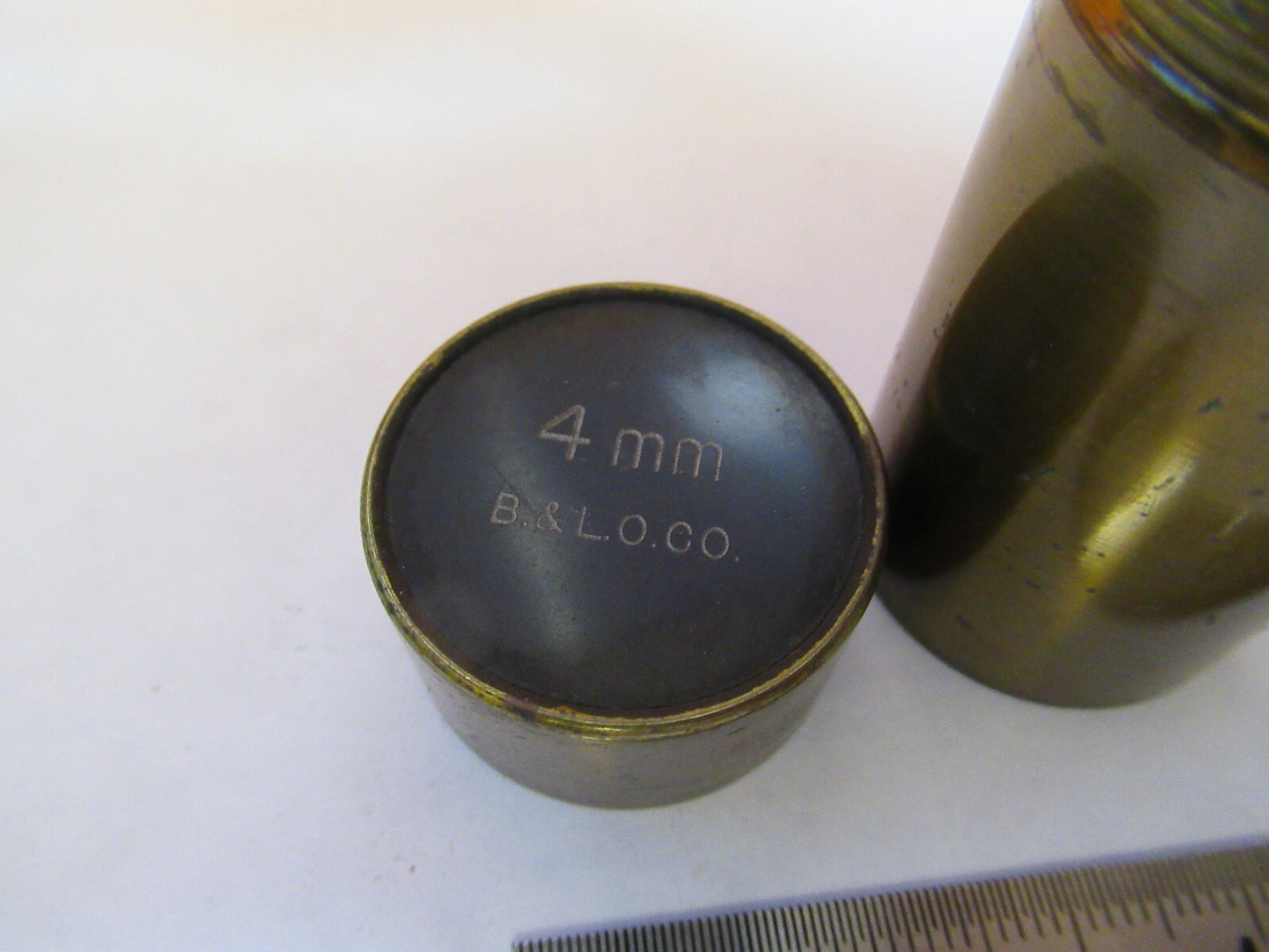 Antique Brass Bausch & Lomb Lot Objective Cans Microscope Part